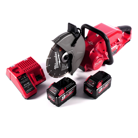 Amoladora de corte a batería Milwaukee M18 FCOS230-902C 18 V 230 mm sin escobillas + 2x baterías 9,0 Ah + cargador