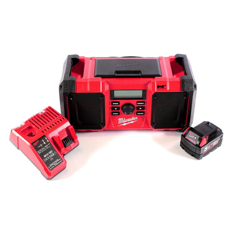 Milwaukee M18 JSR DAB+-501C Akku / Netz Radio Baustellenradio 18 V + 1x Akku 5,0 Ah + Ladegerät