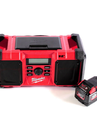 Milwaukee M18 JSR DAB+-901 Akku / Netz Radio Baustellenradio 18 V + 1x Akku 9,0 Ah - ohne Ladegerät