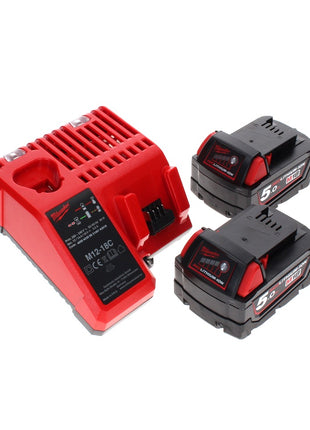 Milwaukee M18 CHT-502C Akku Heckenschere 18 V 610 mm Brushless + 2x Akku 5,0 Ah + Ladegerät