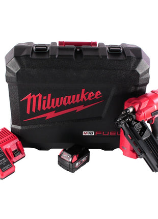 Clavadora a batería Milwaukee M18 FFN-501C 18 V 50 - 90 mm sin escobillas + 1x batería 5,0 Ah + cargador + maletín