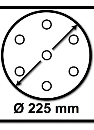 Festool STF D225/128 Schleifscheibe Granat P60 225 mm 100 Stk. ( 4x 205654 ) für Langhalsschleifer PLANEX - Toolbrothers