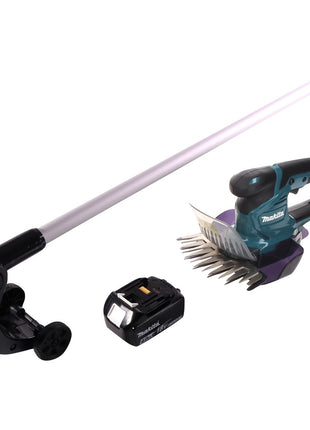 Makita DUM 604 M1 Akku Grasschere 18 V + Griffverlängerung mit Rolle + 1x Akku 4,0 Ah - ohne Ladegerät