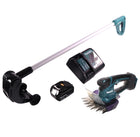 Makita DUM 604 RM1 Akku Grasschere 18 V + Griffverlängerung mit Rolle + 1x Akku 4,0 Ah + Ladegerät