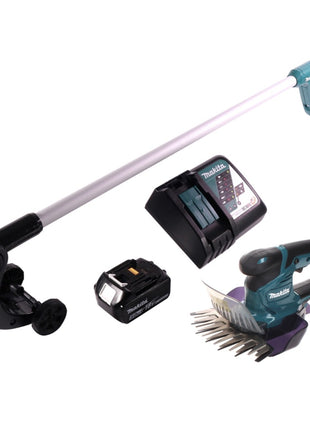 Makita DUM 604 RT1 Akku Grasschere 18 V + Griffverlängerung mit Rolle + 1x Akku 5,0 Ah + Ladegerät