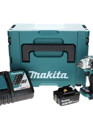 Makita DTW 300 RM1J Atornillador de impacto inalámbrico 18 V 330 Nm 1/2" sin escobillas + 1x batería 4,0 Ah + cargador + Makpac