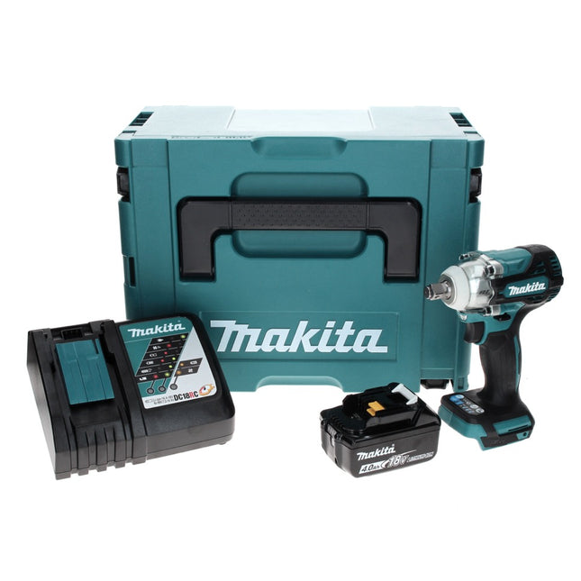 Makita DTW 300 RM1J Akku Schlagschrauber 18 V 330 Nm 1/2" Brushless + 1x Akku 4,0 Ah + Ladegerät + Makpac