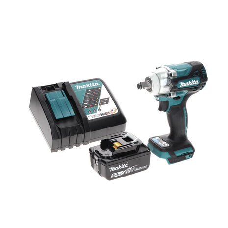 Makita DTW 300 RT1 Atornillador de impacto inalámbrico 18 V 330 Nm 1/2" sin escobillas + 1x batería 5,0 Ah + cargador