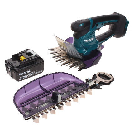 Makita DUM 604 T1X Akku Grasschere 18 V mit Gras- und Strauchscherblatt + 1x Akku 5,0 Ah - ohne Ladegerät