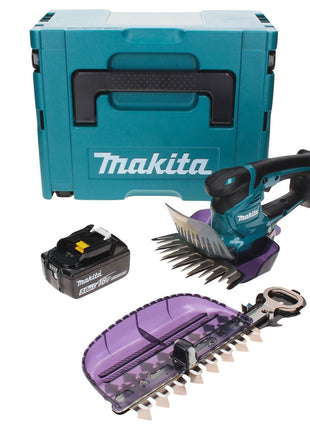 Makita DUM 604 T1XJ Akku Grasschere 18 V mit Gras- und Strauchscherblatt + 1x Akku 5,0 Ah + Makpac - ohne Ladegerät