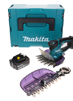 Makita DUM 604 G1XJ Akku Grasschere 18 V mit Gras- und Strauchscherblatt + 1x Akku 6,0 Ah + Makpac - ohne Ladegerät