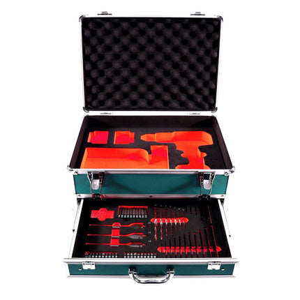 Makita DHP 484 ST1TX Akku Schlagbohrschrauber 18 V 54 Nm Brushless + 1x Akku 5,0 Ah + Ladegerät + 70 tlg. Bit Bohrer Set + TX Alu Koffer