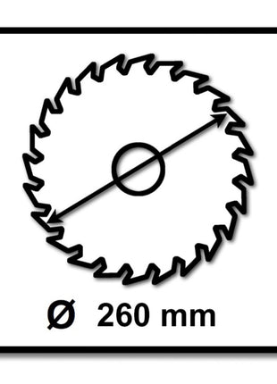 Makita CMSXF26080G SPECIALIZED EFFICUT Sägeblatt 260 x 30 x 1,65 mm ( B-67284 ) 60 Zähne für Holz