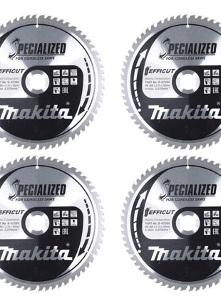 Makita CMSXF26080G Hoja de sierra SPECIALIZED EFFICUT 260 x 30 x 1,65 mm 4 piezas (4x B-67284) 60 dientes para madera