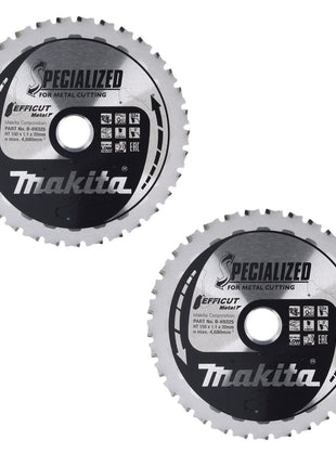 Makita MCCS15033E SPECIALIZED EFFICUT Sägeblatt 150 x 20 x 1,1 mm 2 Stk. ( 2x B-69325 ) 33 Zähne für Metall