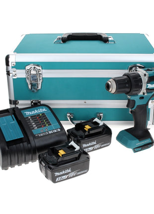 Makita DDF 484 SFTX Akku Bohrschrauber 18 V 54 Nm Brushless + 2x Akku 3,0 Ah + Ladegerät + 70 tlg. Bit Bohrer Set + TX Alu Koffer