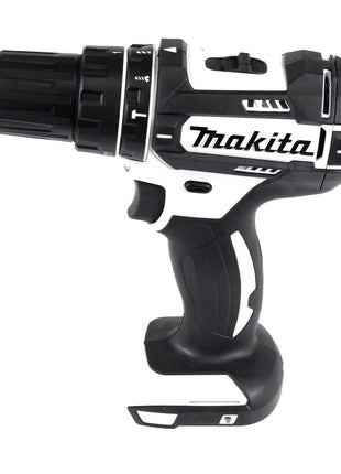 Makita DHP 482 SF1TX W Taladro percutor inalámbrico 18 V 62 Nm blanco + 1x batería 3,0 Ah + cargador + juego de brocas de 70 piezas + maletín de aluminio TX