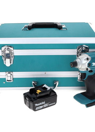 Makita DTD 156 T1TX Clé à chocs sans fil 18 V 155 Nm + 1x batterie 5,0 Ah + jeu de 70 forets + coffret en aluminium TX - sans chargeur