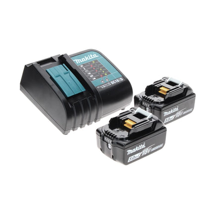 Makita DTD 156 STTX Akku Schlagschrauber 18 V 155 Nm + 2x Akku 5,0 Ah + Ladegerät + 70 tlg. Bit Bohrer Set + TX Alu Koffer