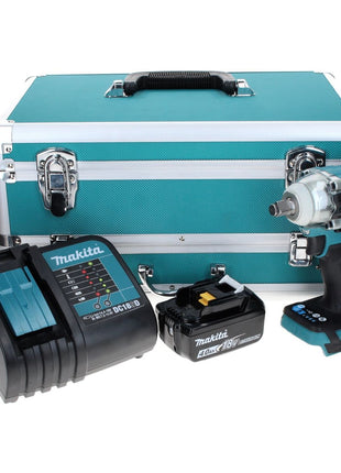 Makita DTW 300 SM1TX Akku Schlagschrauber 18 V 330 Nm 1/2" Brushless + 1x Akku 4,0 Ah + Ladegerät + 70 tlg. Bit Bohrer Set + TX Alu Koffer