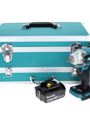 Makita DTW 300 G1TX Visseuse à chocs sans fil 18 V 330 Nm 1/2" Brushless + 1x Batterie 6,0 Ah + Jeu de mèches 70 pièces + Mallette TX - sans chargeur