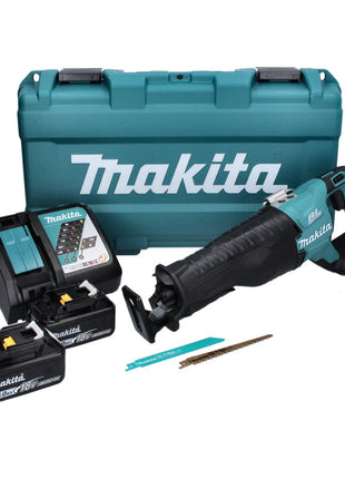 Makita DJR 187 RGK Akku Reciprosäge 18 V Brushless + 2x Akku 6,0 Ah + Ladegerät + Koffer - Toolbrothers