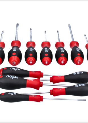 Wiha 302HK12 Schraubendreher Set Schraubenzieher SoftFinish 12 tlg.  - Schlitz, Phillips, Pozidriv, Torx ( 41002 )