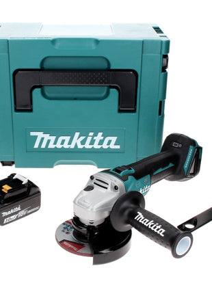 Amoladora angular a batería Makita DGA 506 F1J 18 V 125 mm sin escobillas + 1x batería 3,0 Ah + Makpac - sin cargador