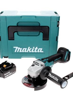 Makita DGA 506 M1J Akku Winkelschleifer 18 V 125 mm Brushless + 1x Akku 4,0 Ah + Makpac - ohne Ladegerät