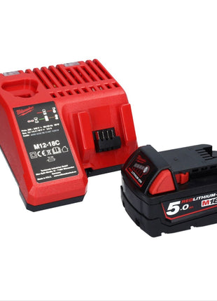 Milwaukee M18 ONEPD2-501C Akku Schlagbohrschrauber 18 V 135 Nm Brushless One Key Bluetooth + 1x Akku 5,0 Ah + Ladegerät