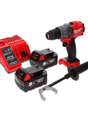 Milwaukee M18 ONEPD2-502C Akku Schlagbohrschrauber 18 V 135 Nm Brushless One Key Bluetooth + 2x Akku 5,0 Ah + Ladegerät