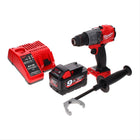 Taladro percutor inalámbrico Milwaukee M18 ONEPD2-901C 18 V 135 Nm Brushless One Key Bluetooth + 1x batería 9,0 Ah + cargador