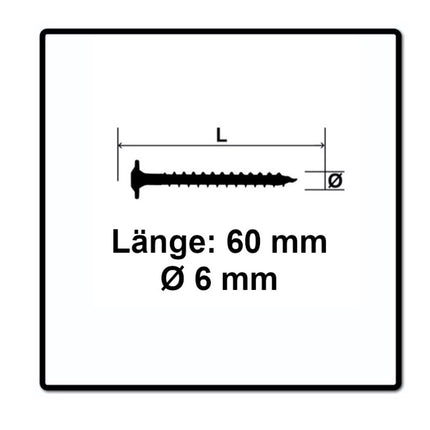 SPAX HI.FORCE Tellerkopf Schraube 6,0 x 60 mm 200 Stk. ( 0251010600605 ) Torx T-Star Plus T30 Vollgewinde Wirox 4Cut