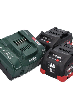 Kit de base Metabo 18 V 2x batterie 10,0 Ah LIHD + chargeur ASC 145 système CAS