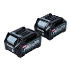 Makita BL 4025 Set de batteries 40 V 2,5 Ah XGT Li-Ion batterie Classe de protection IP64 avec affichage LED (2x 191B36-3)