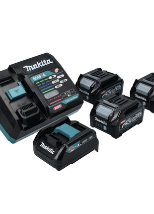 Makita Kit de démarrage batterie 40 V maxi Avec 3x Batteries (3x 191B36-3) + Chargeur (191E07-8) + Adaptateur (191C10-7)