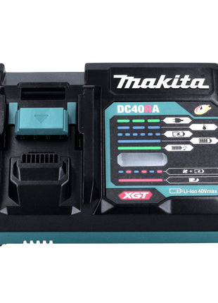 Kit de fuente de alimentación Makita 40 V máx. con 4 baterías BL 4025 2,5 Ah (4x 191B36-3) + cargador rápido DC 40 RA (191E07-8) + adaptador de carga ADP10 LXT a XGT 14,4V 18V (191C10-7)