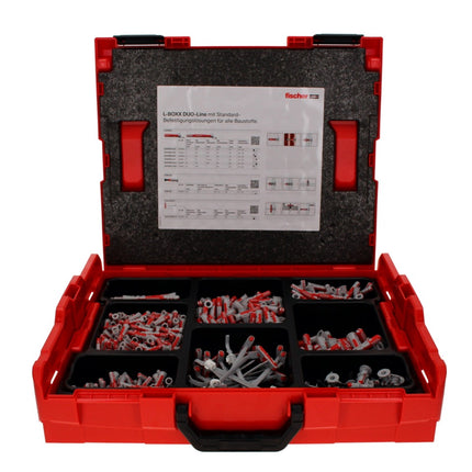 Fischer L-Boxx 102 DUO-Line Dübel Set 833 tlg. + L-Boxx ( 558626 ) DUOBLADE DUOTEC DUOPOWER