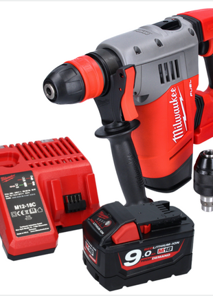 Marteau combiné à batterie Milwaukee M18 CHPX-901 18 V 4,0 J SDS Plus Brushless + 1x batterie 9,0 Ah + chargeur