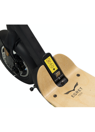 EGRET TEN V4 36 V E-Scooter Elektro Roller 350 Watt Motor ( 95806-B ) 20 km/h bis zu 30 km Reichweite 10 Zoll schwarz/holz Straßenzulassung mit ABE