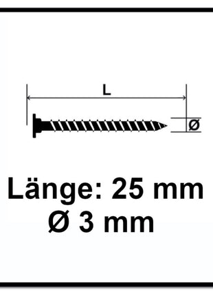 SPAX Flachrückwandkopf Schraube 3,0 x 25 mm 1500 Stk. ( 5x 0151010300253 ) Torx T-STAR Plus T10 für Rückwände ohne Linse Vollgewinde Wirox 4Cut