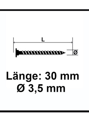 SPAX Flachrückwandkopf Schraube 3,5 x 30 mm 600 Stk. ( 2x 0151010350303 ) Torx T-STAR Plus T20 für Rückwände ohne Linse Vollgewinde Wirox 4Cut