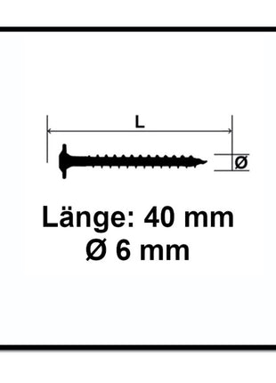 SPAX HI.FORCE Tellerkopf Schraube 6,0 x 40 mm 400 Stk. ( 2x 0251010600405 ) Torx T-Star Plus T30 Vollgewinde Wirox 4Cut