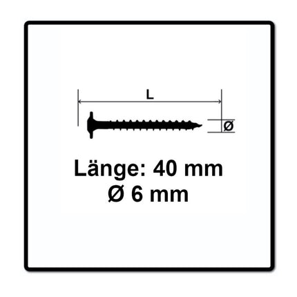 SPAX HI.FORCE Tellerkopf Schraube 6,0 x 40 mm 400 Stk. ( 2x 0251010600405 ) Torx T-Star Plus T30 Vollgewinde Wirox 4Cut