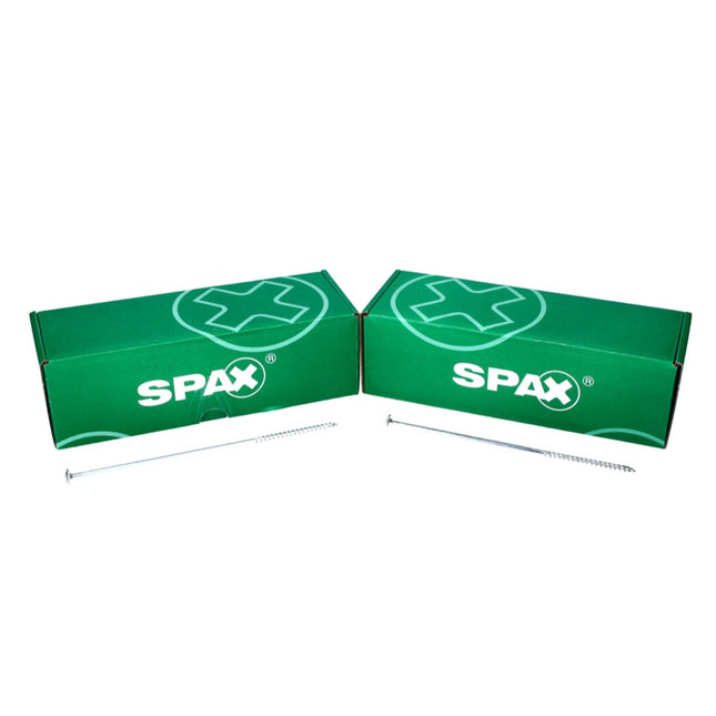 SPAX HI.FORCE Tellerkopf Schraube 6,0 x 200 mm 100 Stk. ( 2x 0251010602005 ) Torx T-Star Plus T30 Teilgewinde Wirox 4Cut