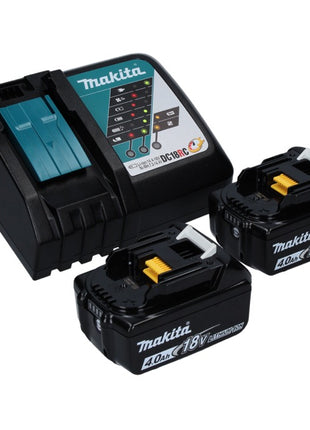 Makita DLM 432 RM2 tondeuse à gazon sans balais 36 V (2x 18 V) 43 cm + 2x batterie 4,0 Ah + chargeur