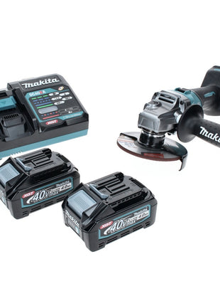 Makita GA 005 GM2 Akku Winkelschleifer 40 V max. 125 mm Brushless  XGT + 2x Akku 4,0 Ah + Ladegerät