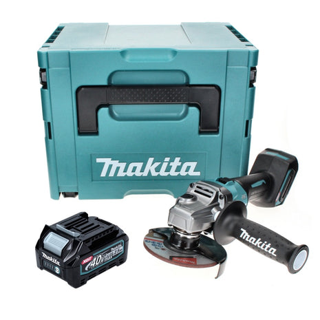 Makita GA 005 GD101 Meuleuse d'angle sans fil 40 V maxi 125 mm brushless XGT + 1x Batterie 2,5 Ah + Makpac - sans chargeur