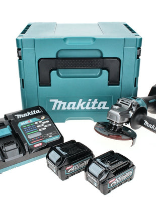 Makita GA 005 GD201 Akku Winkelschleifer 40 V max. 125 mm Brushless  XGT + 2x Akku 2,5 Ah + Ladegerät + Makpac