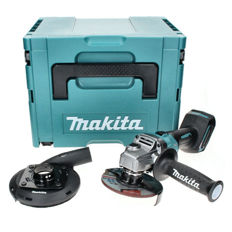 Makita GA 005 GZ01 Akku Winkelschleifer 40 V max. 125 mm Brushless  XGT + Absaughaube + Makpac  - ohne Akku, ohne Ladegerät